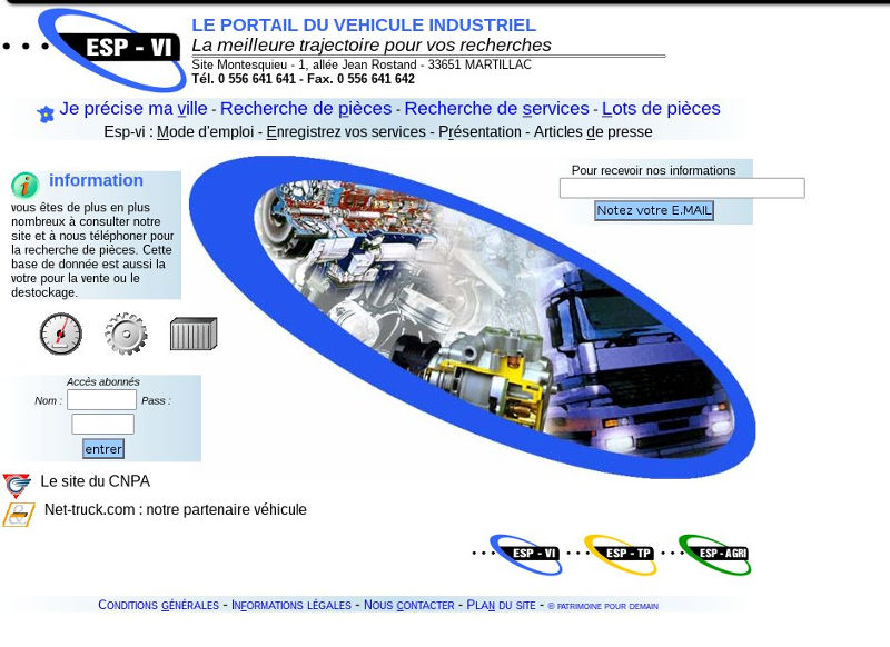 C'était le site de références des pièces pour véhicule industriels (camions, remorques, tracteurs...)
